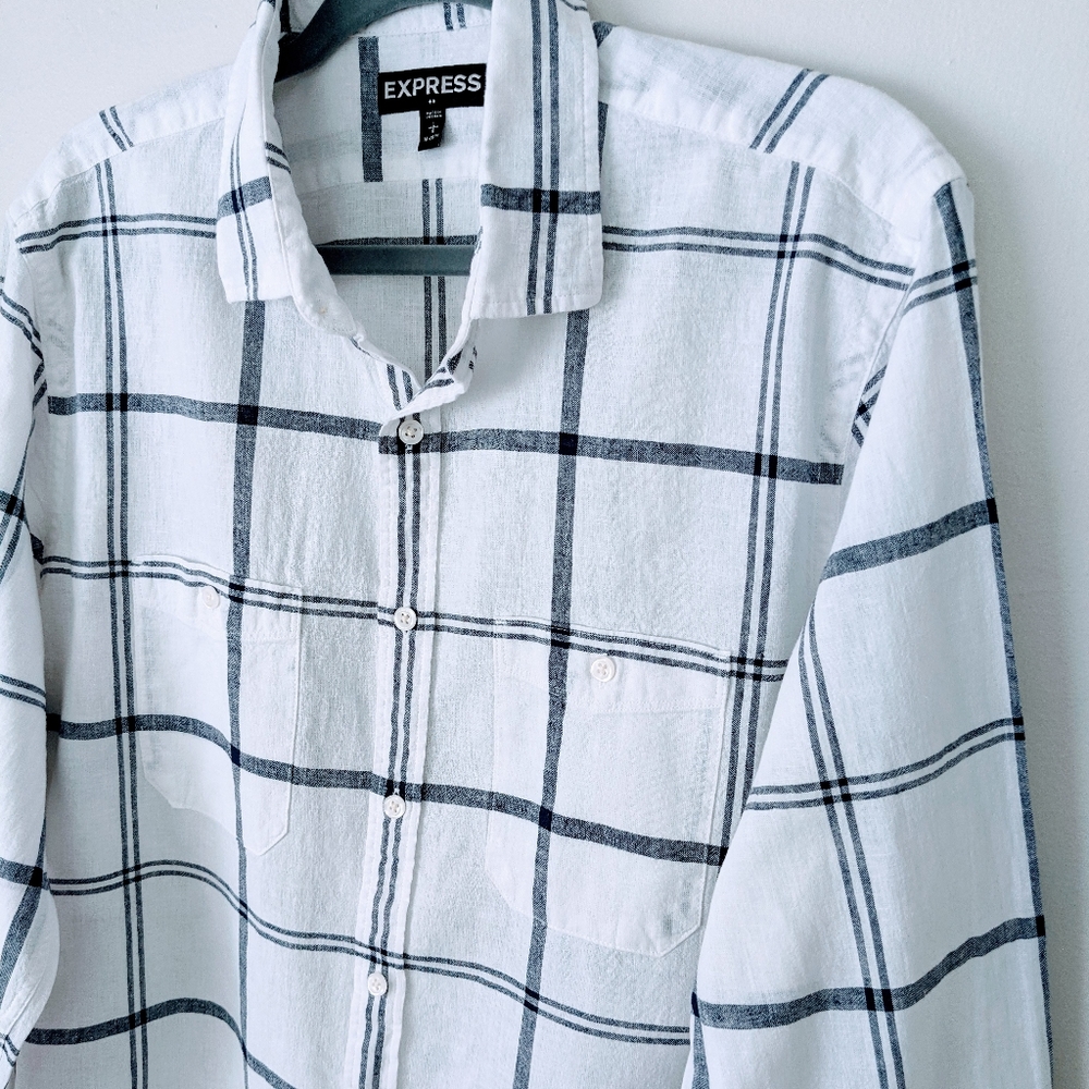 EXPRESS Men's Linen Blend Button Down